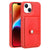 Apple iPhone 14 (6.1) / iPhone 13 (6.1) - Red Shockproof Case with Card Holder Kickstand & Protective TPU Edge
