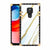 Motorola Moto G Play (2021) - Light Blue and Brown Stripe Marble Design on Hard PC Back with Luxury Box Square Hard Protective Corner Bumper