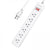 ESOULK 6-OUTLET POWER STRIP & 4FT POWER CORD (EPS01WH) - WHITE